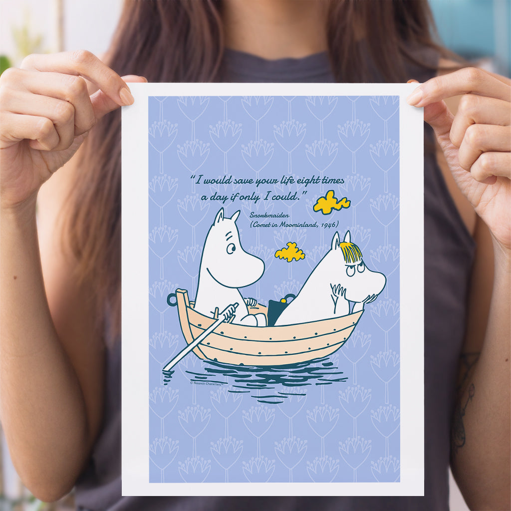 Moomin Save Your Life Comet In Moominland Snorkmaiden Quote Print