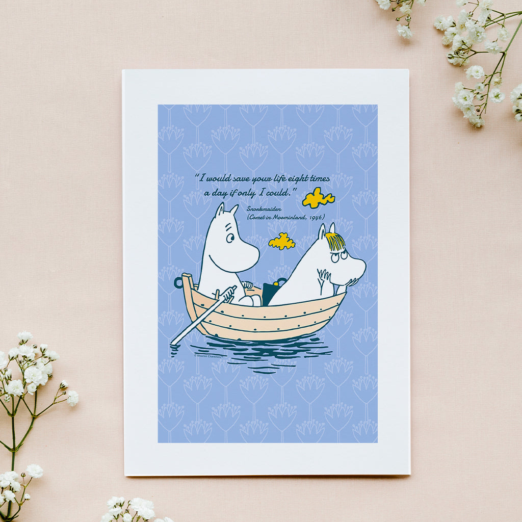 Moomin Save Your Life Comet In Moominland Snorkmaiden Quote Print | Moomin Shop US