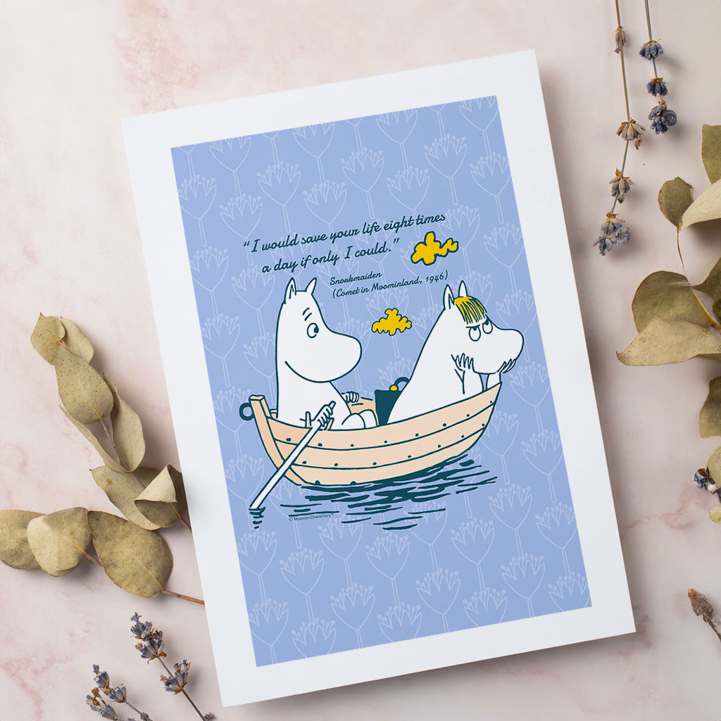 Moomin Save Your Life Comet In Moominland Snorkmaiden Quote Print