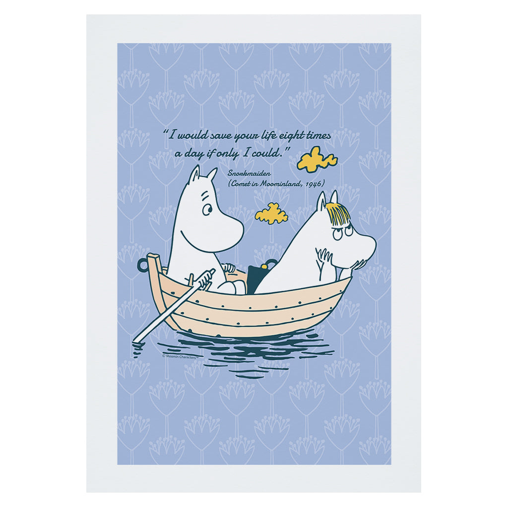 Moomin Save Your Life Comet In Moominland Snorkmaiden Quote Print