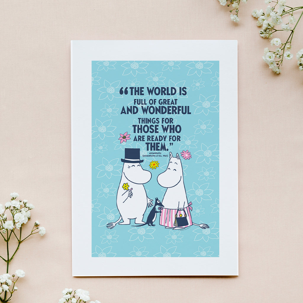 Moomin Great And Wonderful Things At Sea Moominpappa Quote Print