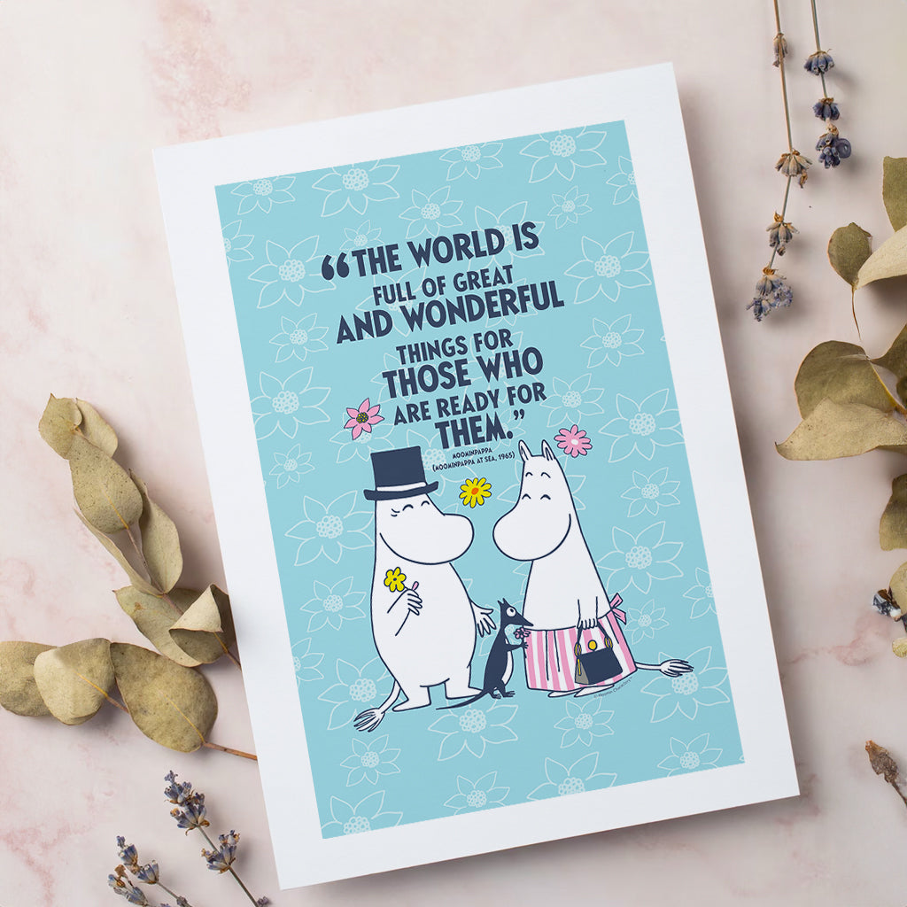 Moomin Great And Wonderful Things At Sea Moominpappa Quote Print