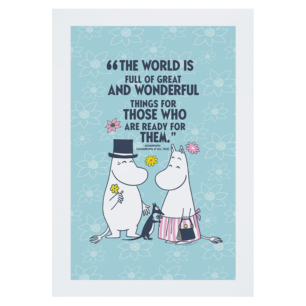 Moomin Great And Wonderful Things At Sea Moominpappa Quote Print