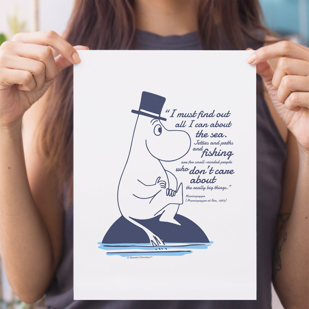 Moomin Really Big Things Moominpappa At Sea Quote Print | Moomin Shop US