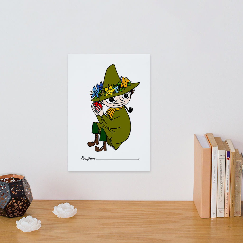 Moomin Snufkin Holding Fruit Print | Moomin Shop US