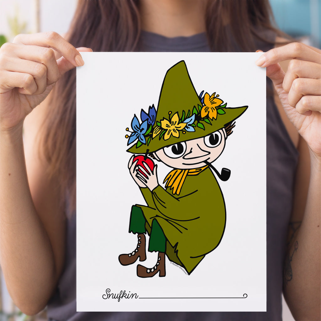 Moomin Snufkin Holding Fruit Print