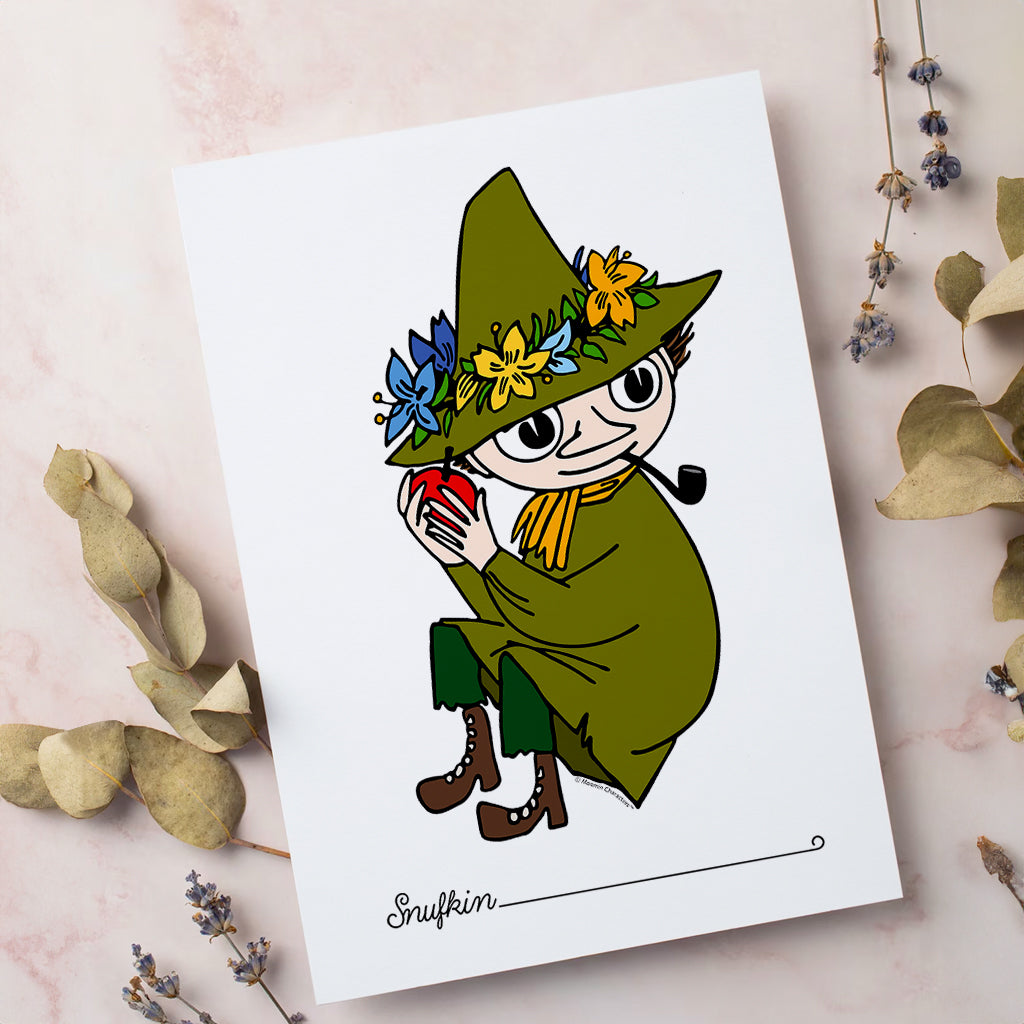 Moomin Snufkin Holding Fruit Print