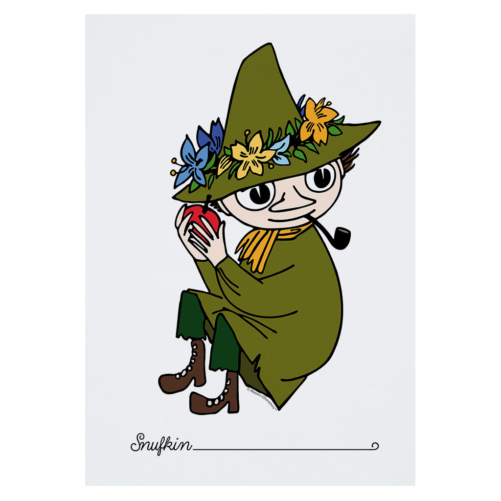 Moomin Snufkin Holding Fruit Print