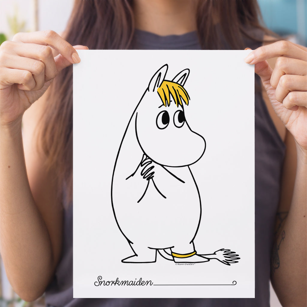 Moomin Snorkmaiden Holding Hands Print