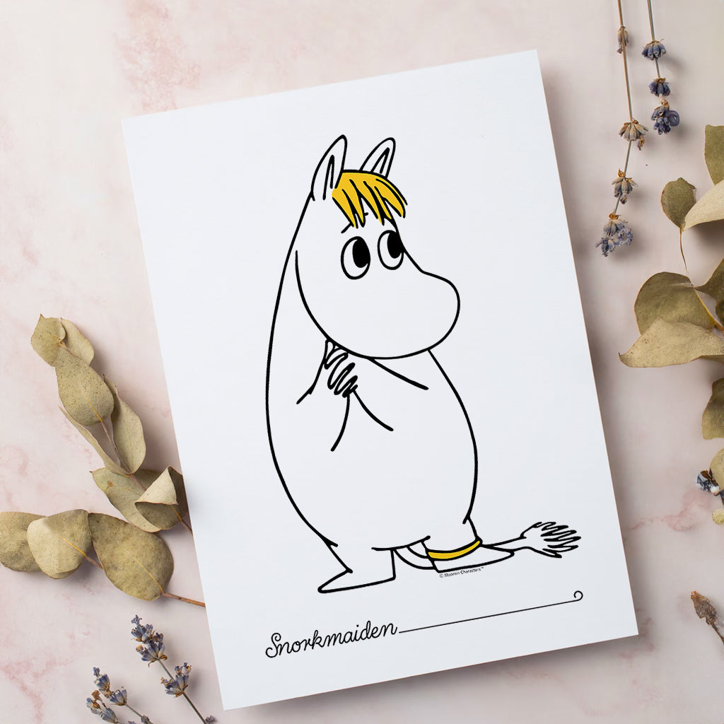 Moomin Snorkmaiden Holding Hands Print