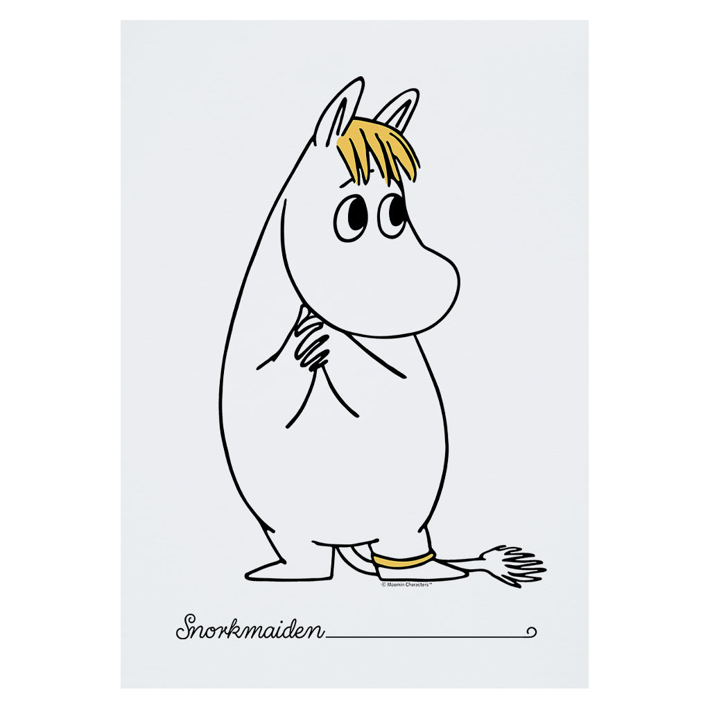 Moomin Snorkmaiden Holding Hands Print