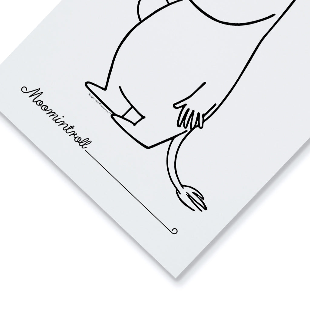 Moomin Moomintroll Waving Print