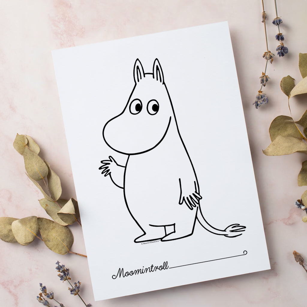 Moomin Moomintroll Waving Print