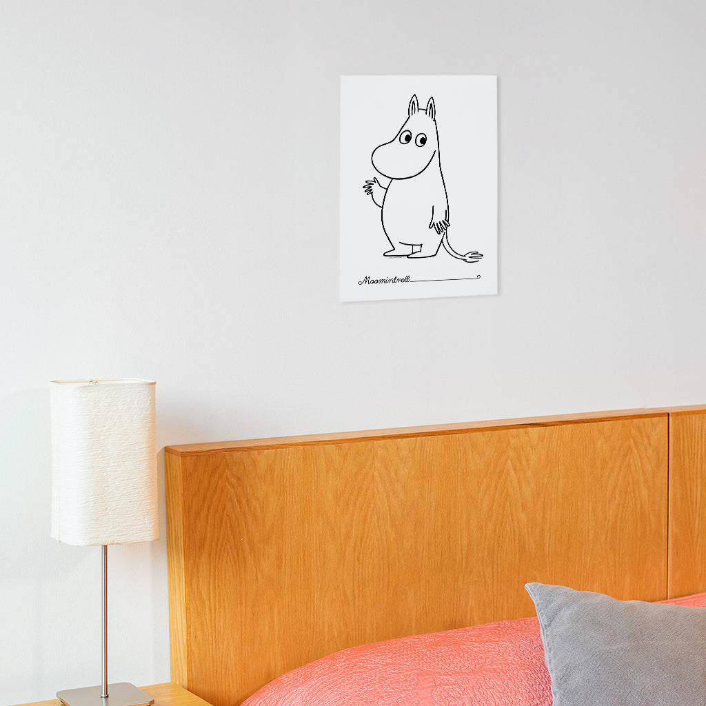 Moomin Moomintroll Waving Print