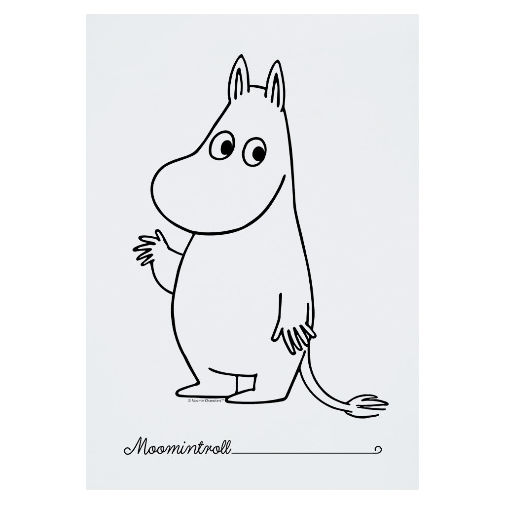 Moomin Moomintroll Waving Print