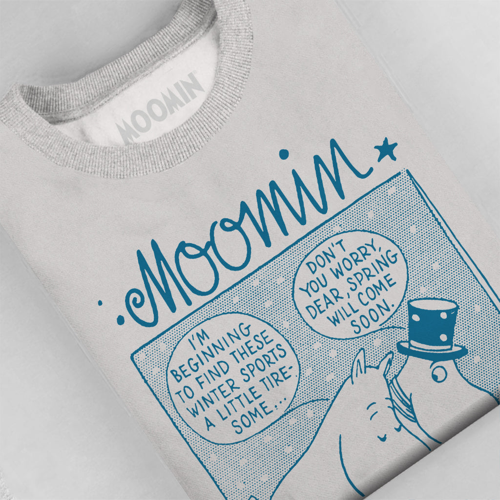 Moomin Winter Holidays Comic Moominpappa &amp; Moominmamma Adult Sweatshirt