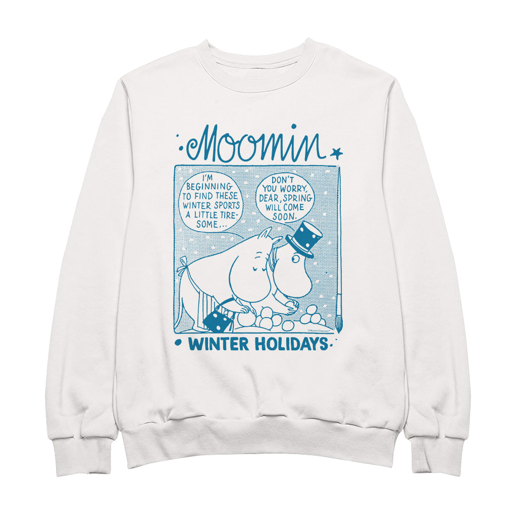 Moomin Winter Holidays Comic Moominpappa &amp; Moominmamma Adult Sweatshirt | Moomin Shop US