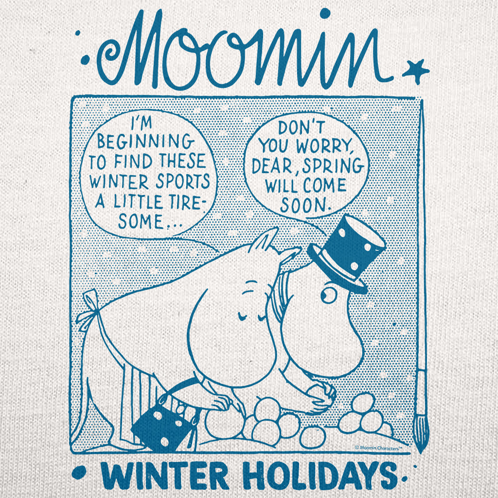 Moomin Winter Holidays Comic Moominpappa &amp; Moominmamma Adult Sweatshirt