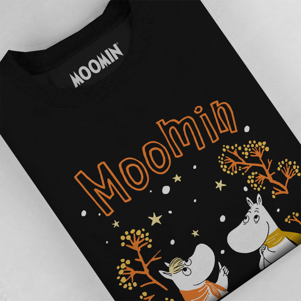 Moomin Winter Solstice Moomintroll & Snorkmaiden In The Snow Adult Sweatshirt
