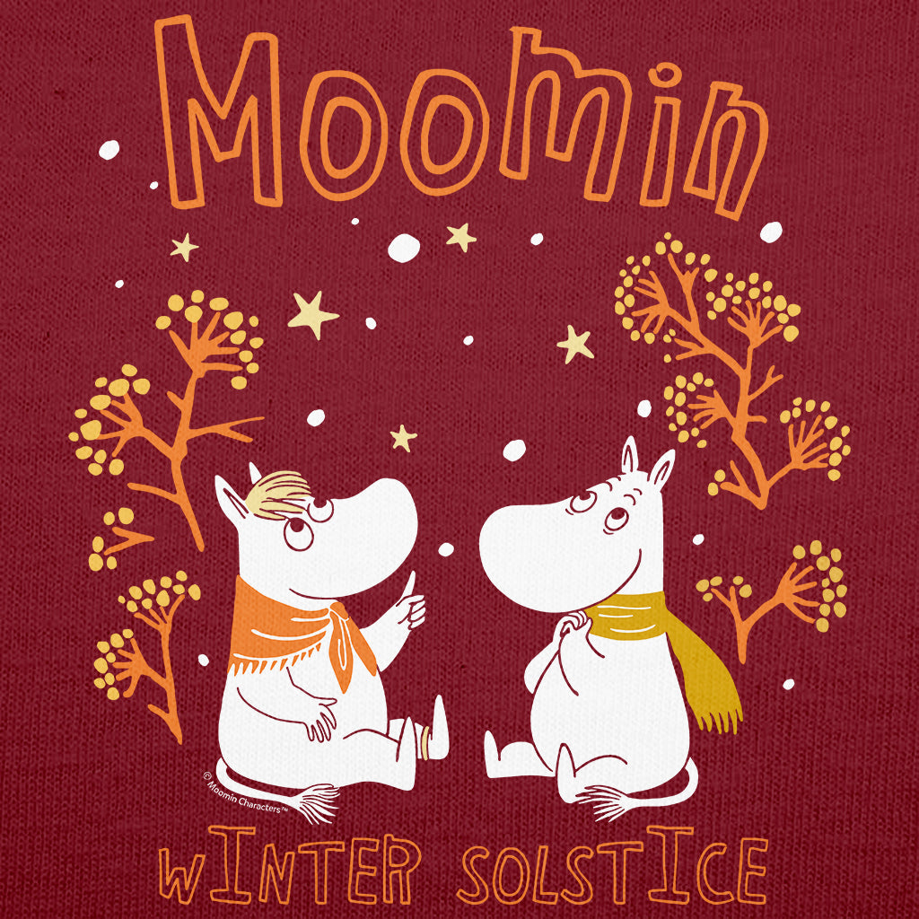 Moomin Winter Solstice Moomintroll & Snorkmaiden In The Snow Adult T-Shirt