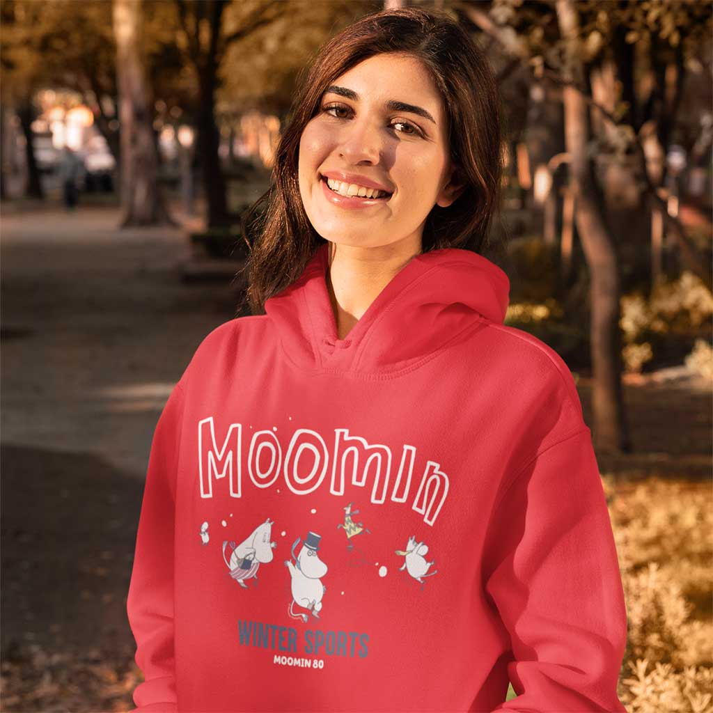 Moomin Festive Winter Sports Adult Hoodie