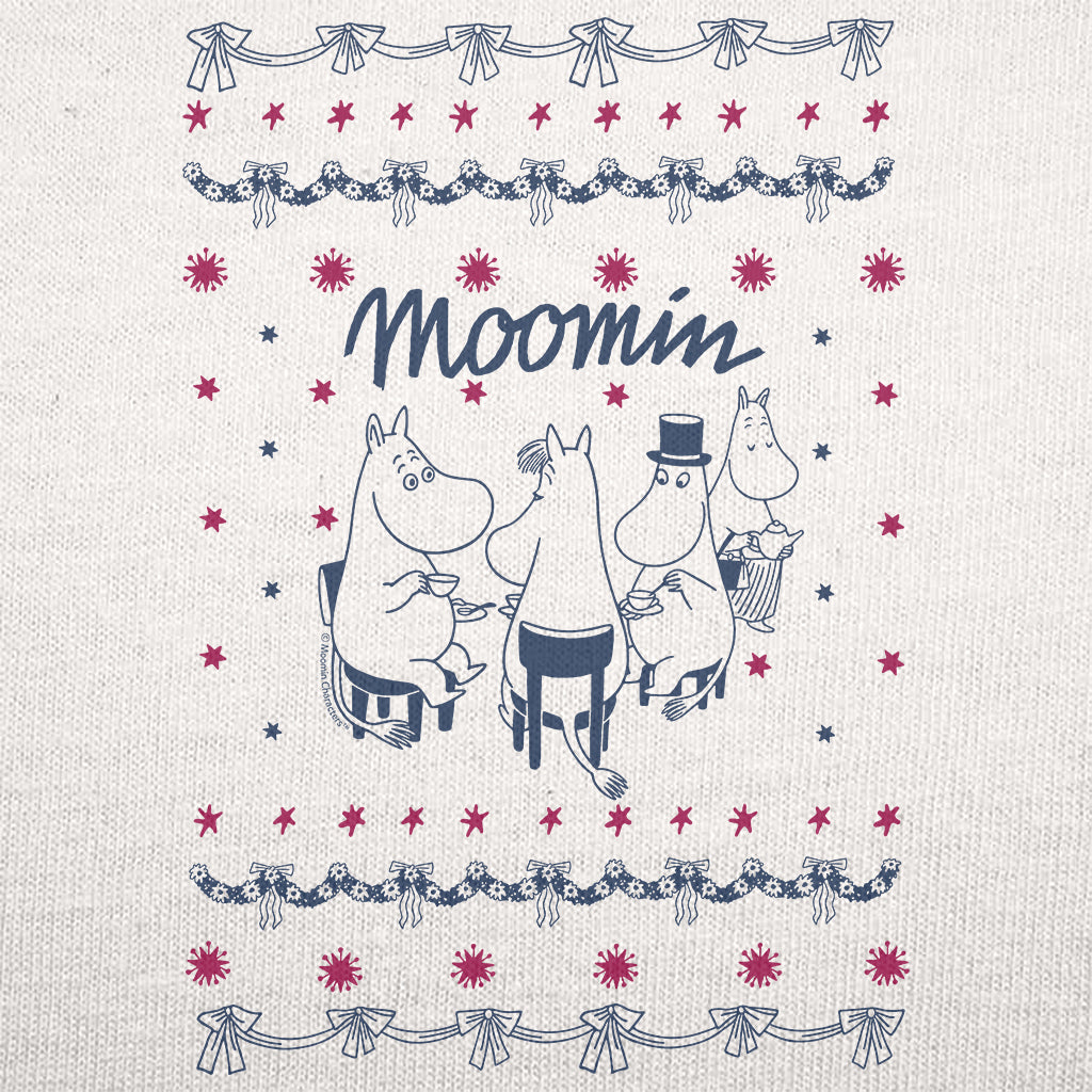 Moomin Moomintroll Snorkmaiden &amp; Co Festive Pattern Adult Sweatshirt