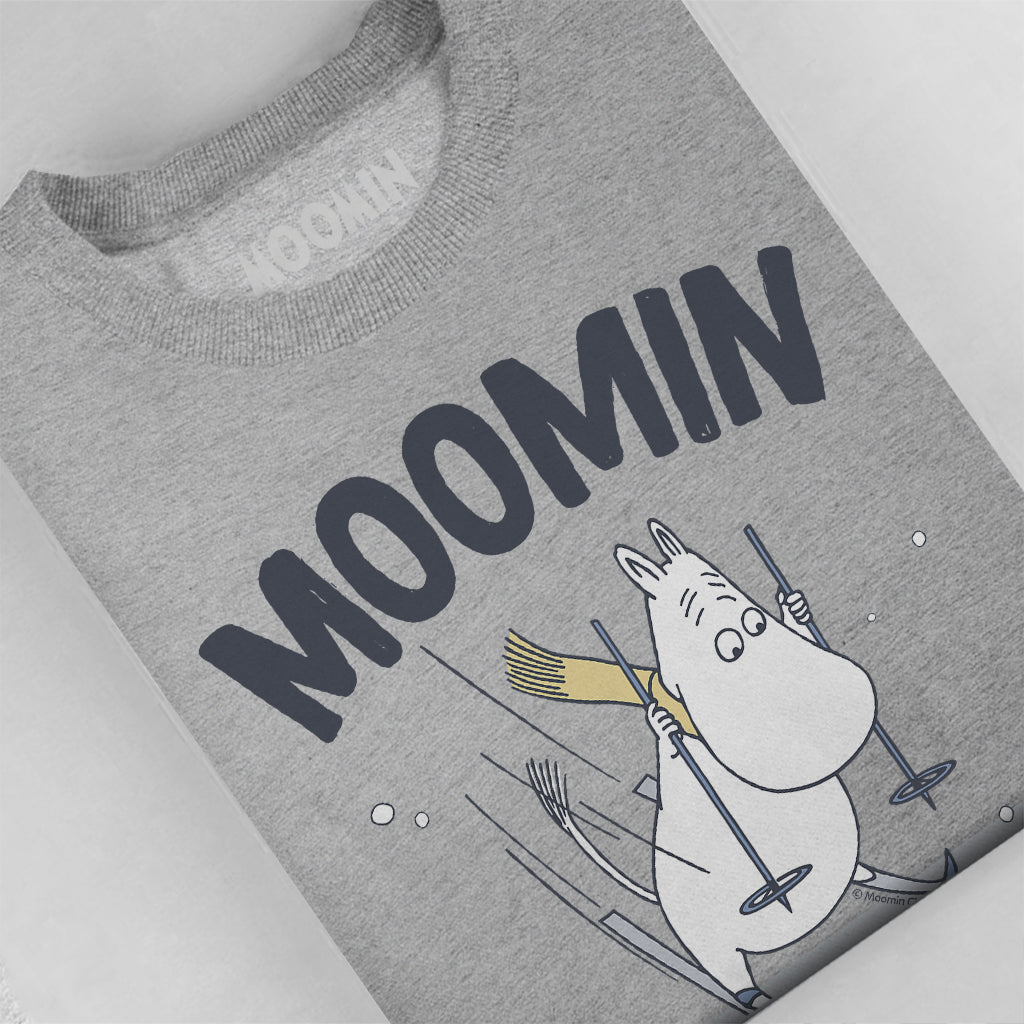 Moomin Winter Adventures Moomintroll Skiing Adult Sweatshirt