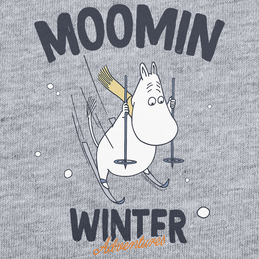 Moomin Winter Adventures Moomintroll Skiing Adult Sweatshirt