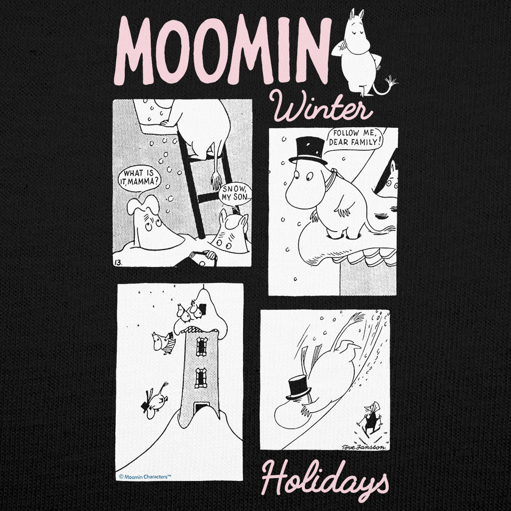 Moomins Snow Slide Moomin Winter Holidays Adult Sweatshirt