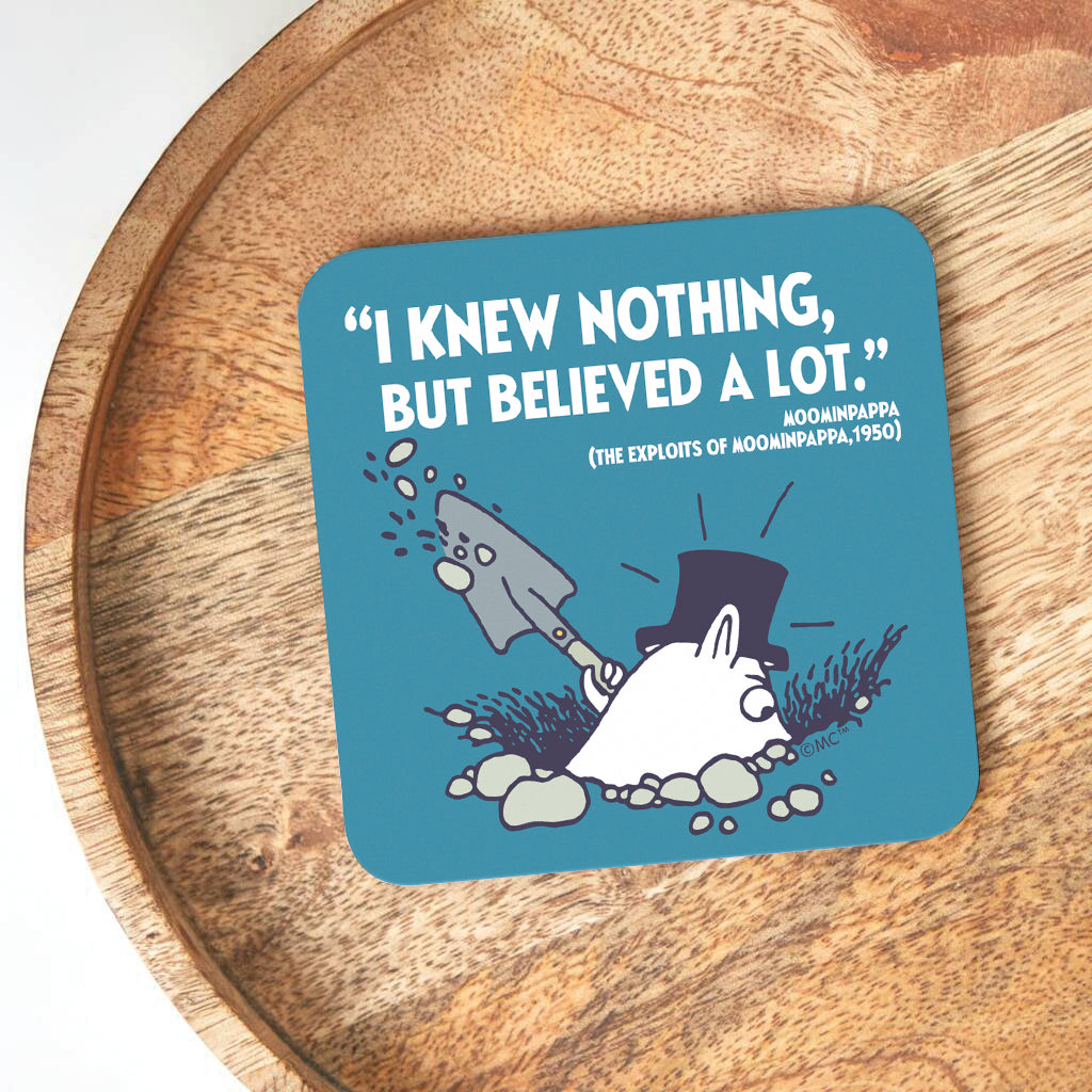 Moomin I Knew Nothing The Exploits Of Moominpappa Wooden Single Coaster