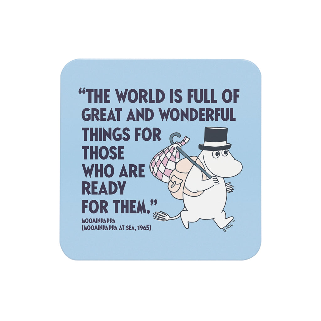 Moomin For Those Who Are Ready Moominpappa At Sea Quote Wooden Single Coaster