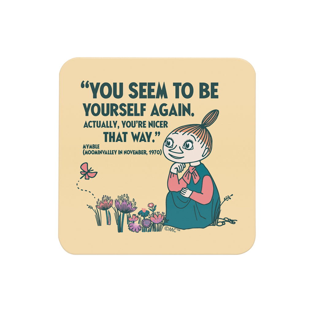 Moomin Yourself Again Mymble Quote Moominvalley Wooden Single Coaster