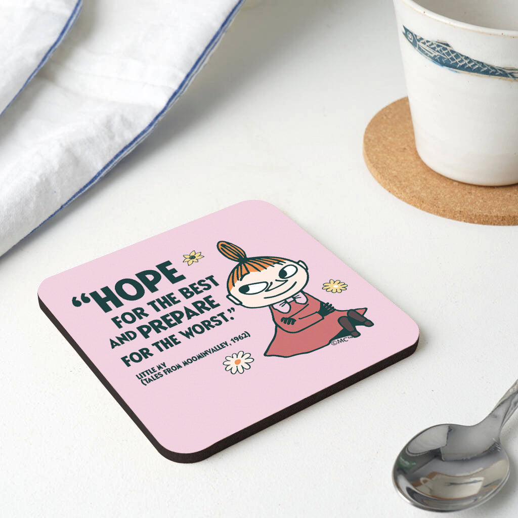 Moomin Hope Tales From Moominvalley Little My Quote Wooden Single Coaster