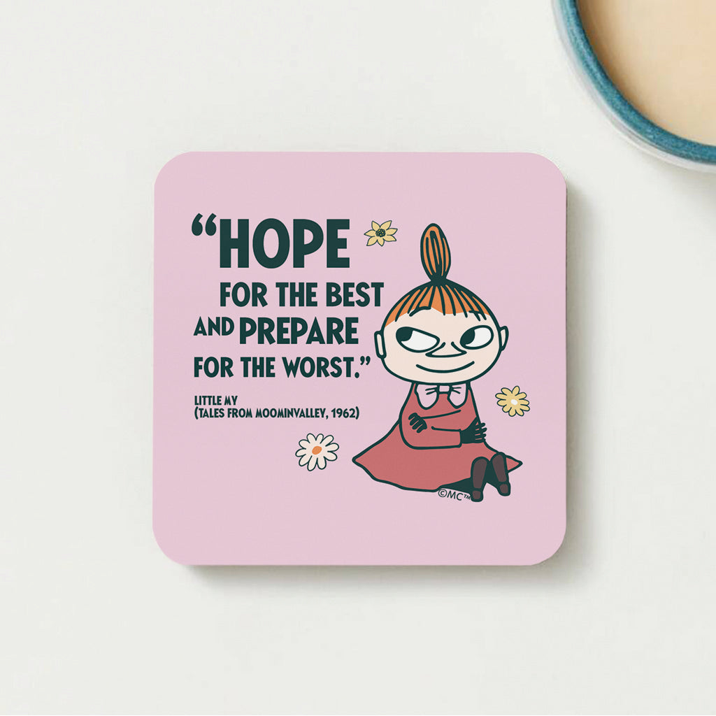 Moomin Hope Tales From Moominvalley Little My Quote Wooden Single Coaster