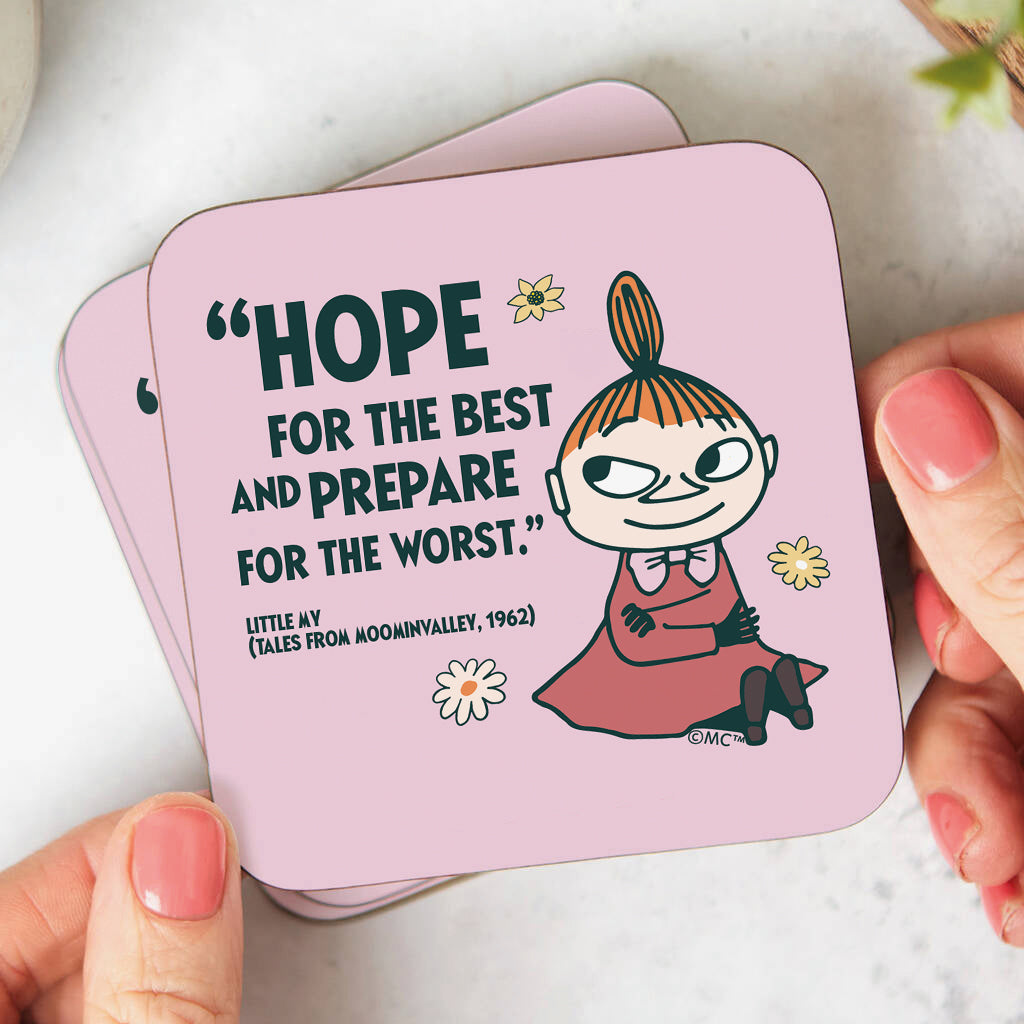 Moomin Hope Tales From Moominvalley Little My Quote Wooden Single Coaster