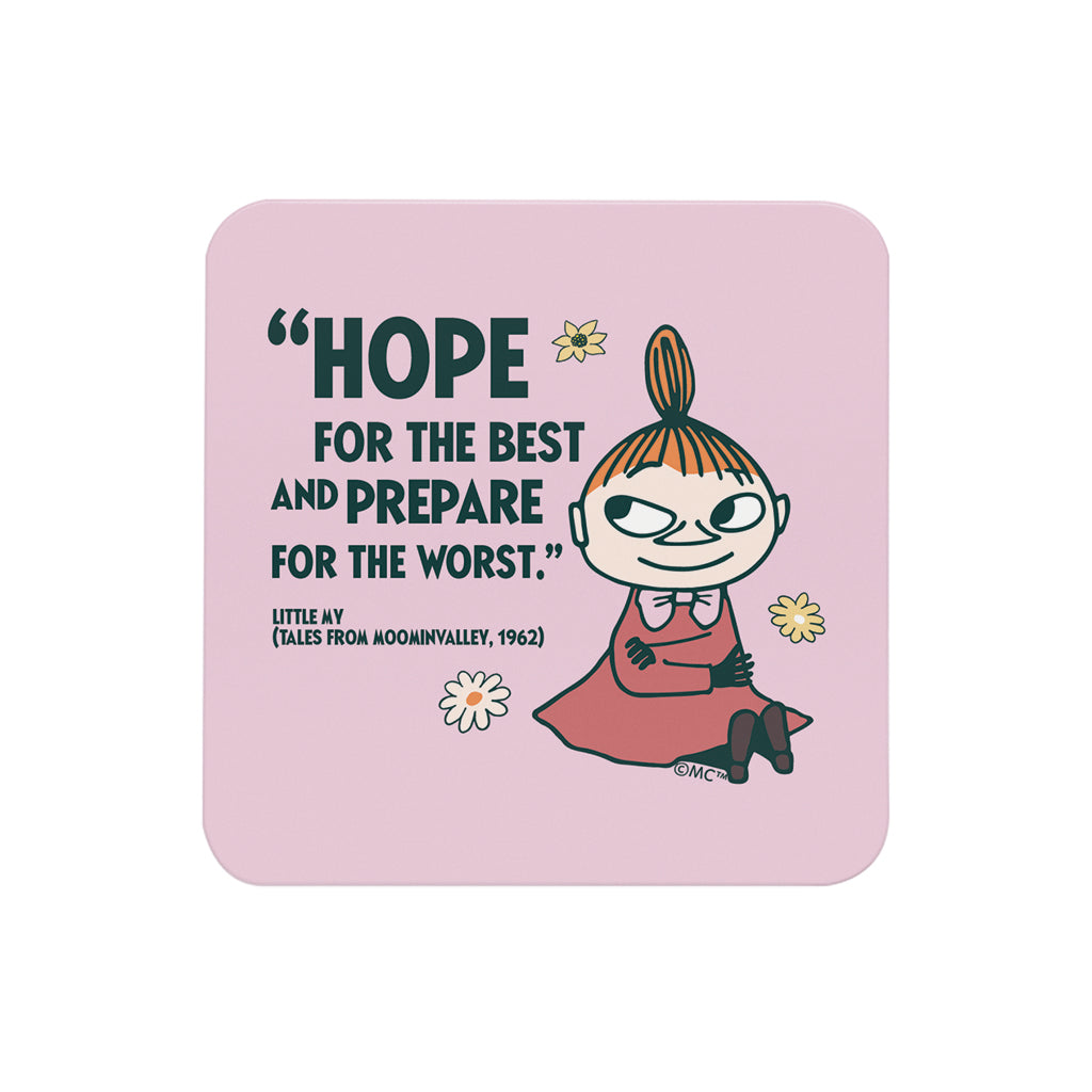 Moomin Hope Tales From Moominvalley Little My Quote Wooden Single Coaster