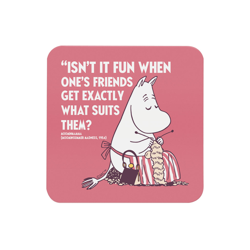 Moomin Isn&#39;t It Fun Moominsummer Madness Moominmamma Quote Wooden Single Coaster