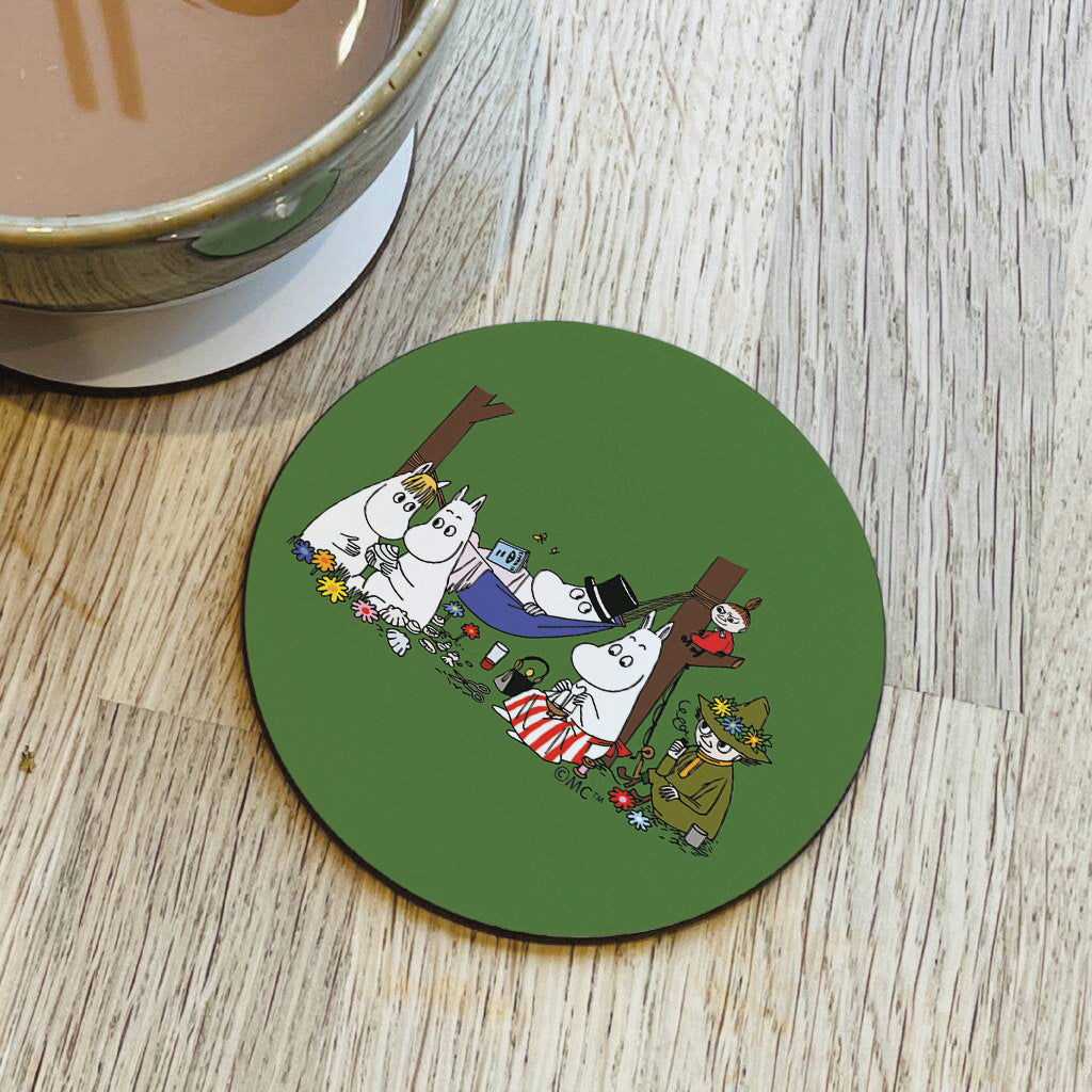 Moomin Family Camping Wooden Single Coaster | Moomin Shop US