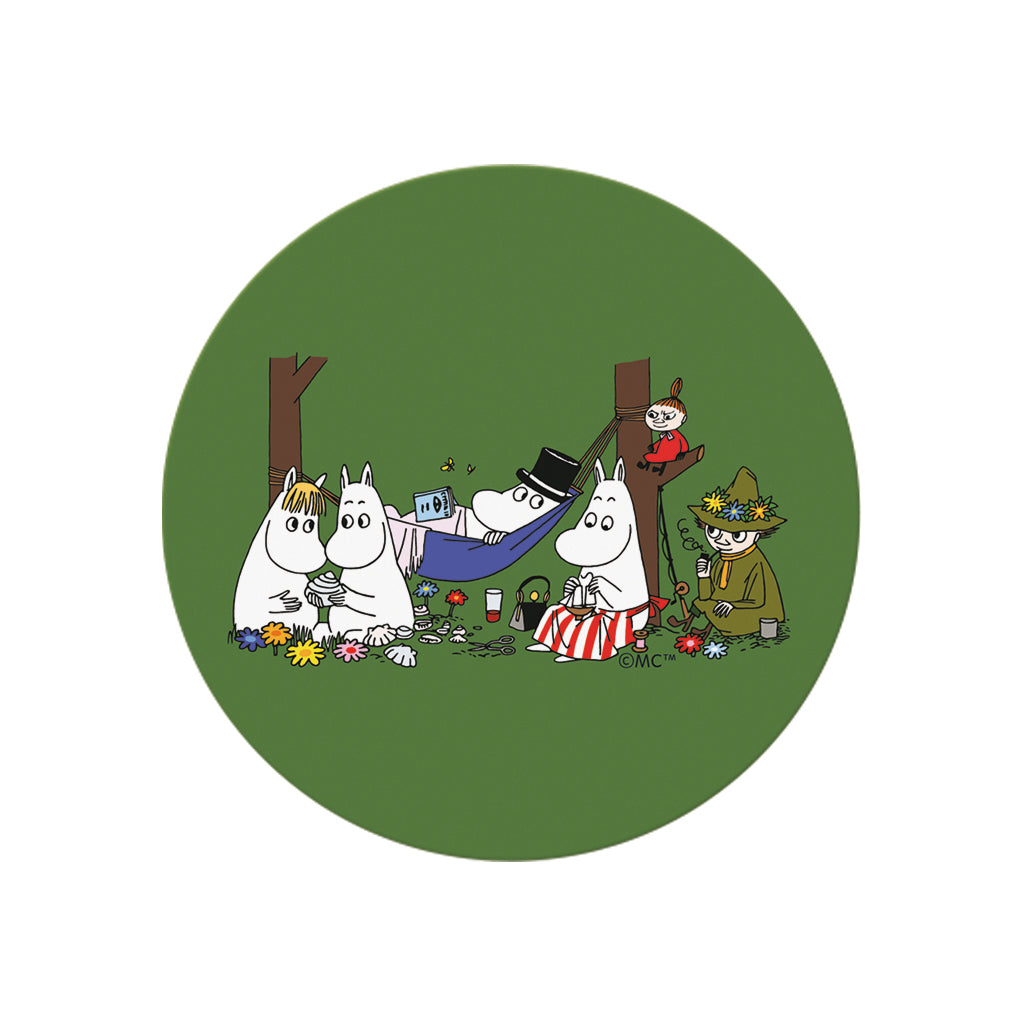 Moomin Family Camping Wooden Single Coaster