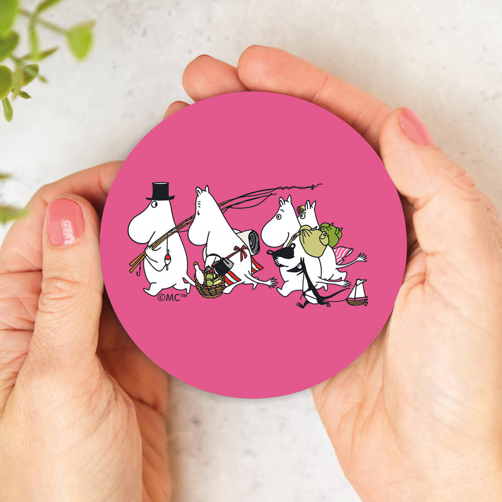 Moomin Family Adventure Wooden Single Coaster