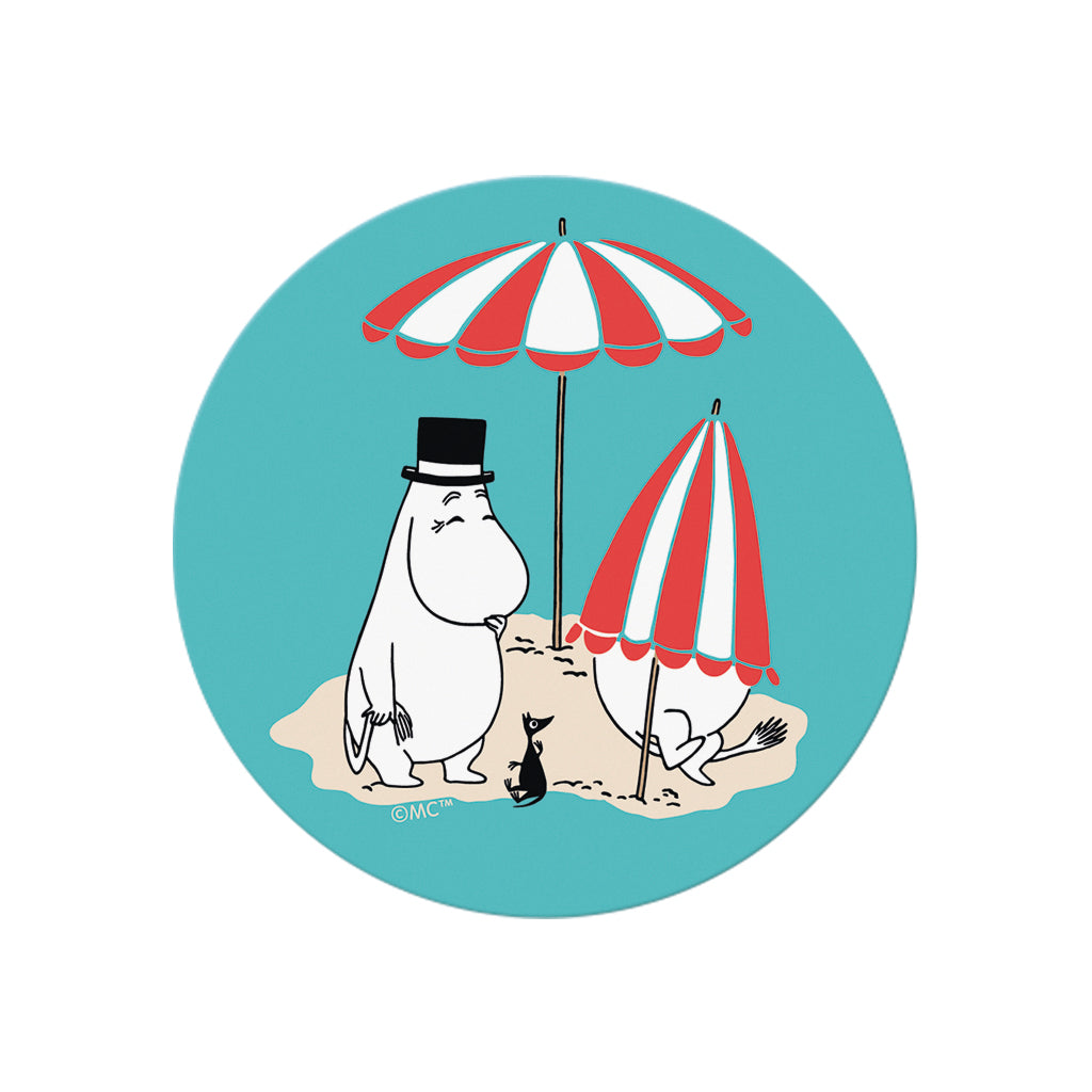 Moomin Moominpappa At The Beach Wooden Single Coaster