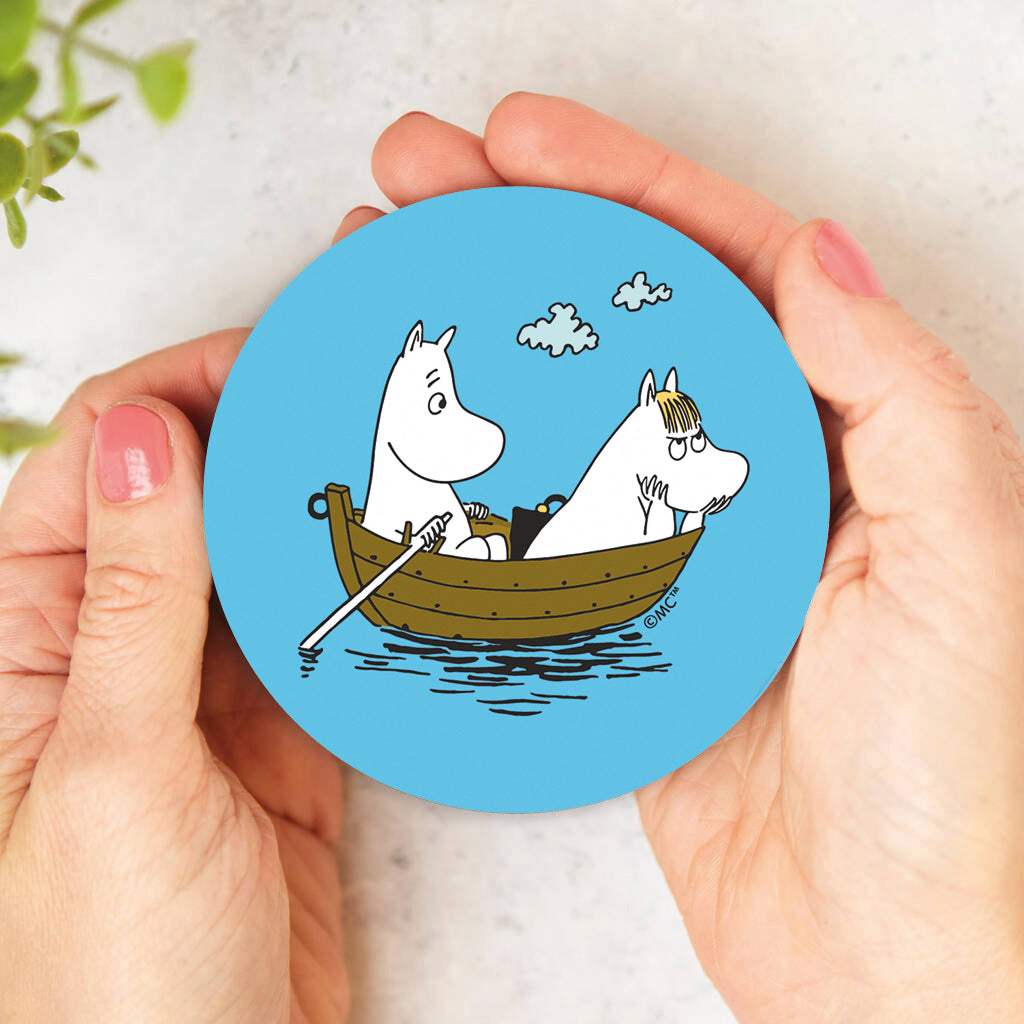 Moomin Moomintroll And Snorkmaiden Sailing Wooden Single Coaster