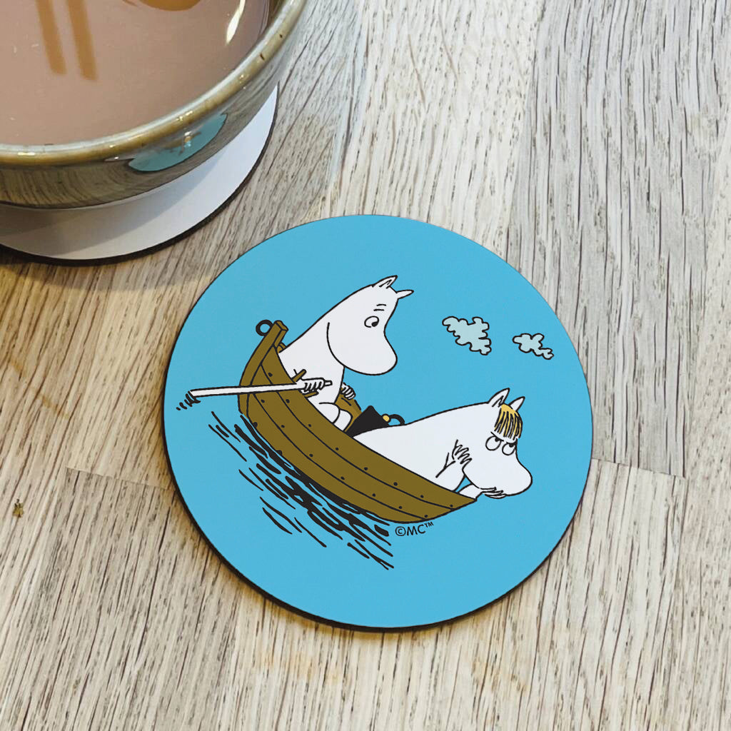 Moomin Moomintroll And Snorkmaiden Sailing Wooden Single Coaster