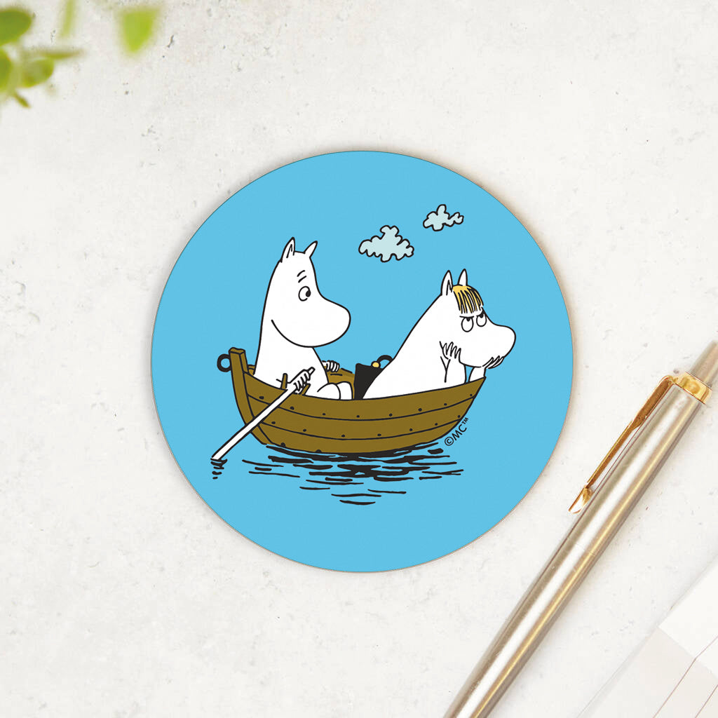 Moomin Moomintroll And Snorkmaiden Sailing Wooden Single Coaster