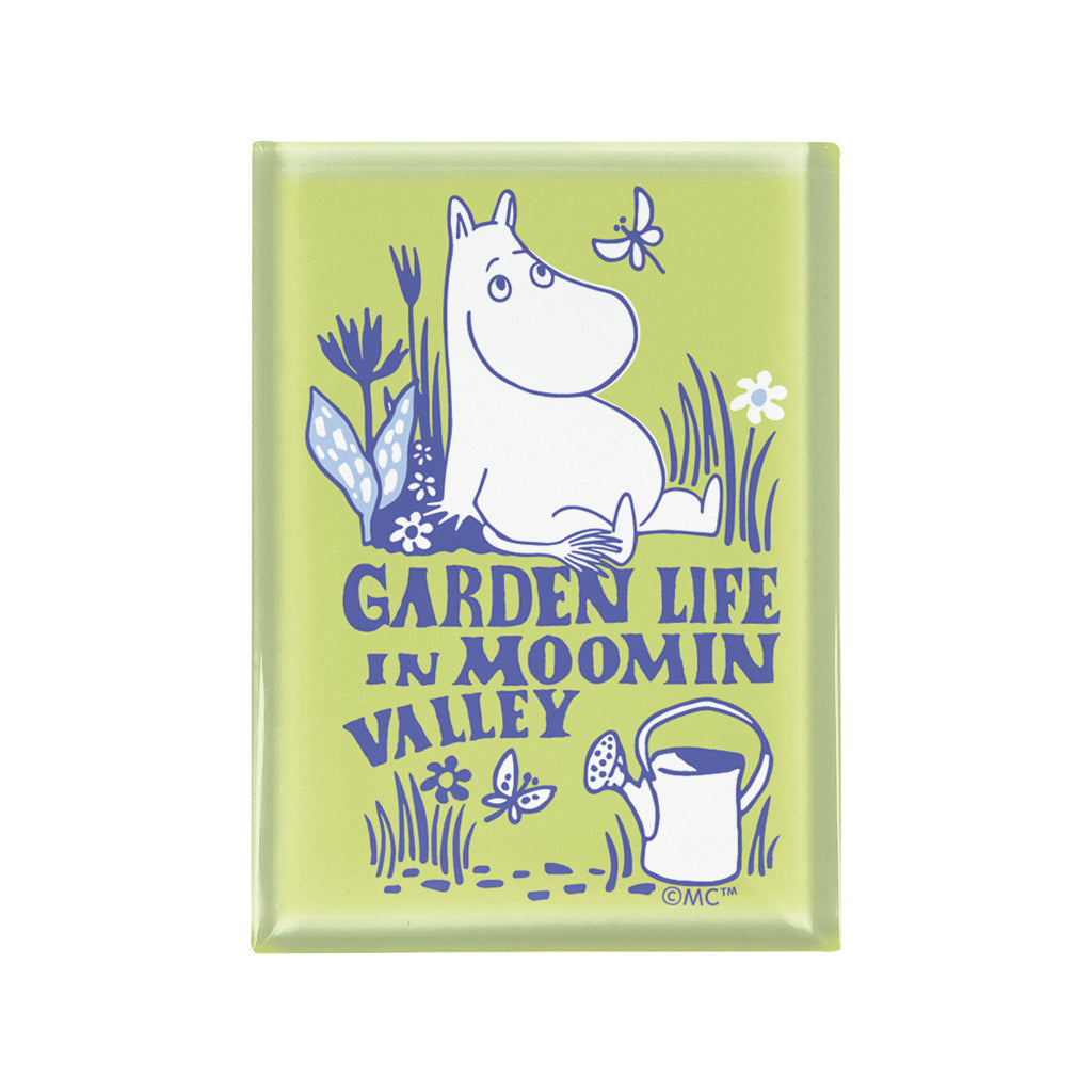 Moomin Garden Life In Moomin Valley Green Glass Fridge Magnet | Moomin Shop US