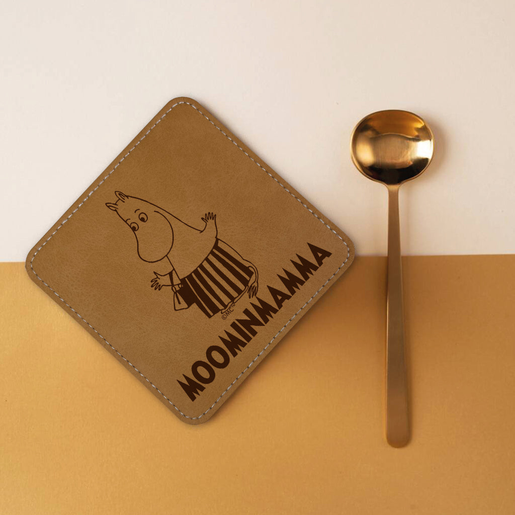 Moomin Moominmamma Faux Leather Square Coaster | Moomin Shop US