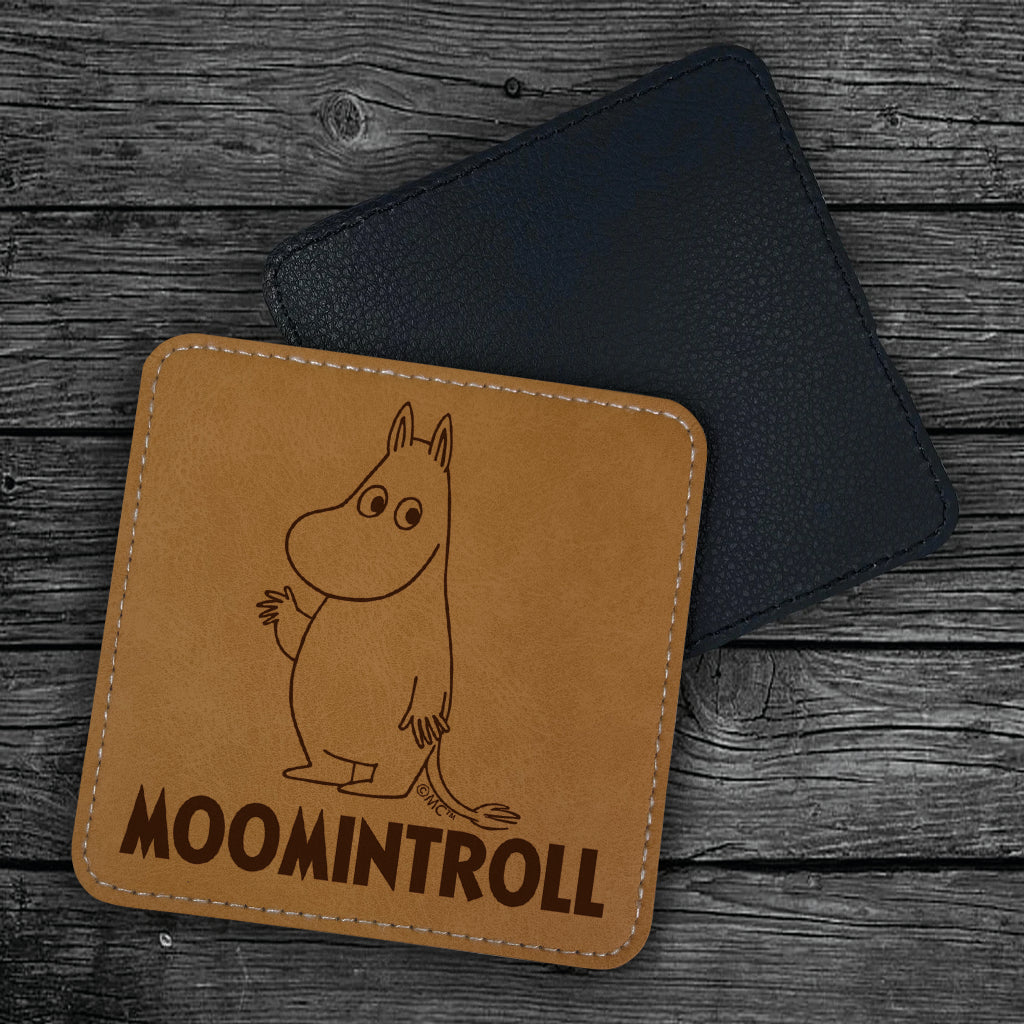 Moomin Moomintroll Faux Leather Square Coaster