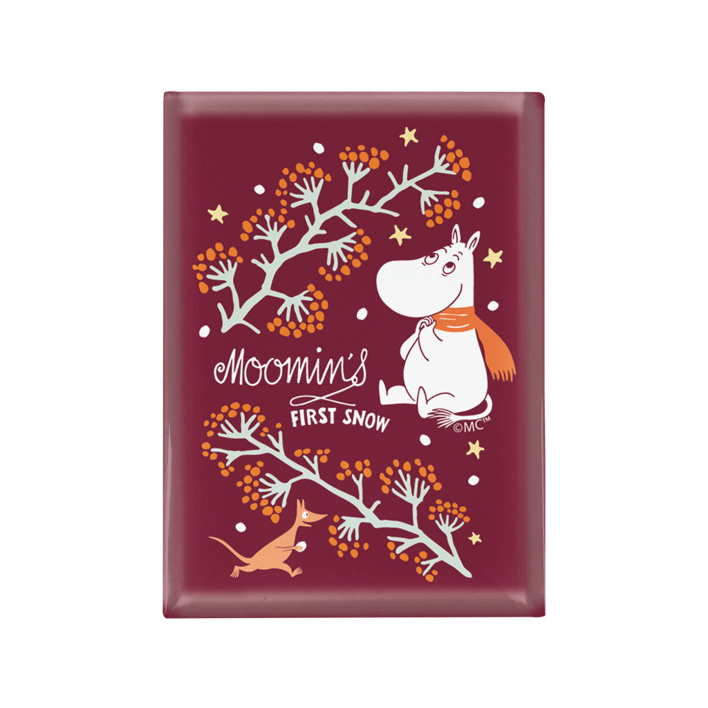 Moomin First Snow Red Glass Fridge Magnet