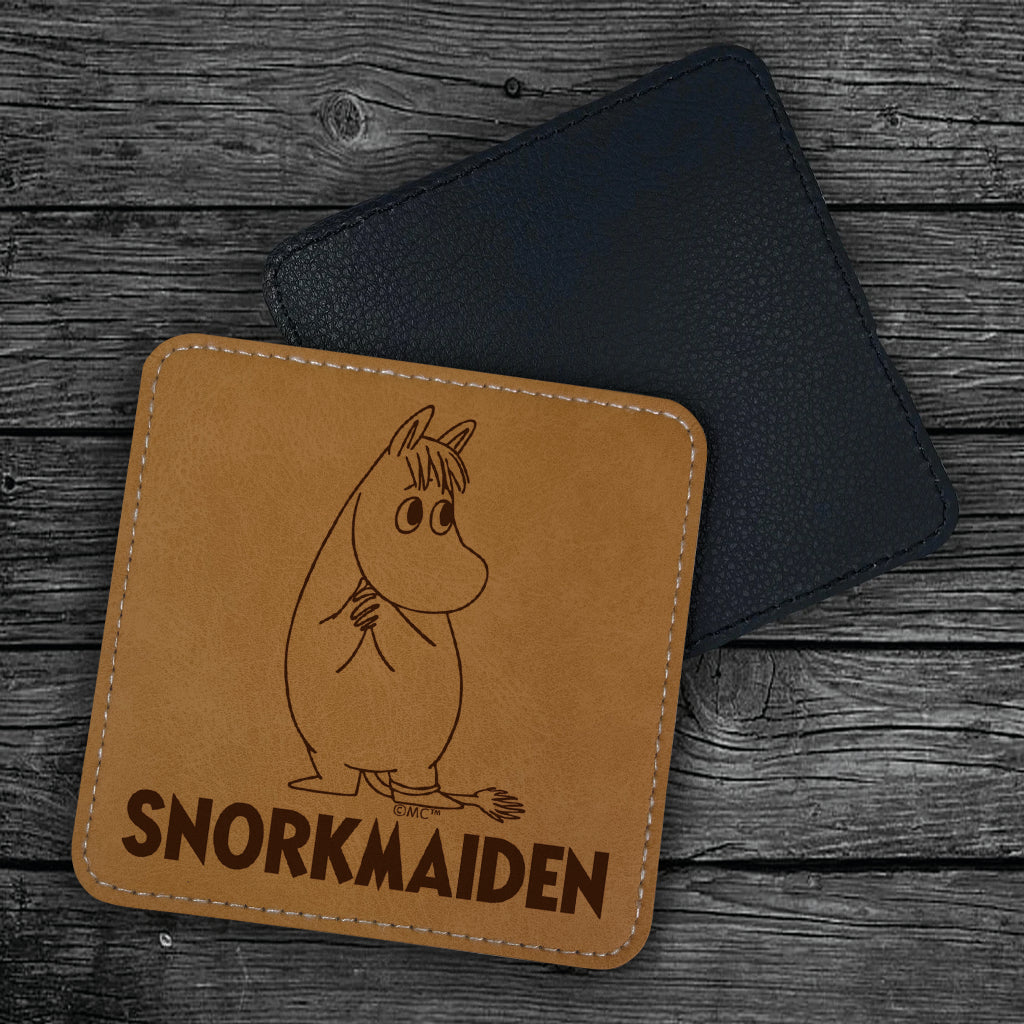 Moomin Snorkmaiden Faux Leather Square Coaster | Moomin Shop US