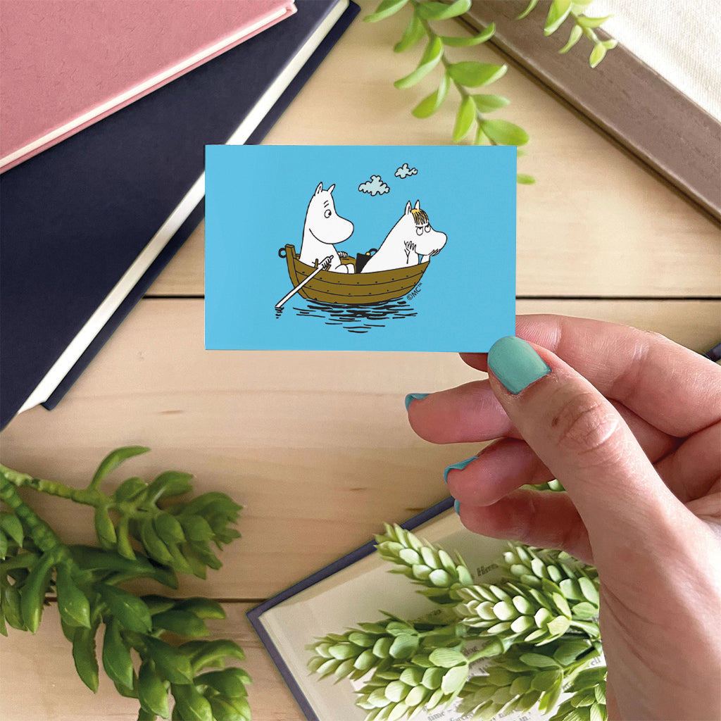 Moomin Moomintroll And Snorkmaiden Sailing Natural Wooden Fridge Magnet